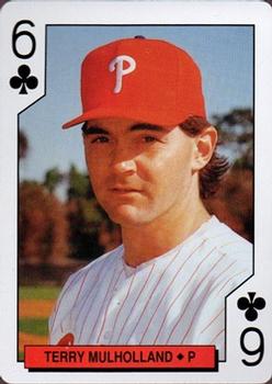 1994 Bicycle Philadelphia Phillies Playing Cards #6♣ Terry Mulholland Front