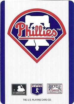 1994 Bicycle Philadelphia Phillies Playing Cards #6♥ Ricky Jordan Back