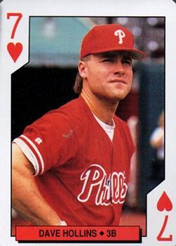 1994 Bicycle Philadelphia Phillies Playing Cards #7♥ Dave Hollins Front