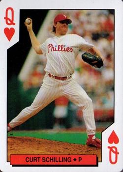 1994 Bicycle Philadelphia Phillies Playing Cards #Q♥ Curt Schilling Front
