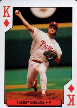 1994 Bicycle Philadelphia Phillies Playing Cards #K♦ Tommy Greene Front