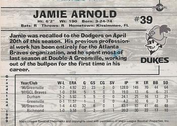 1999 Grandstand Albuquerque Dukes #NNO Jamie Arnold Back