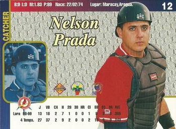 1999-00 Line Up Venezuelan Winter League #12 Nelson Prada Back