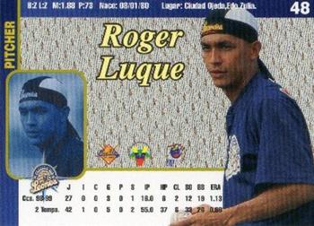 1999-00 Line Up Venezuelan Winter League #48 Roger Luque Back