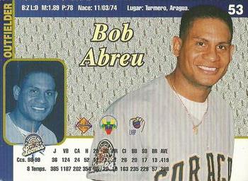 1999-00 Line Up Venezuelan Winter League #53 Bobby Abreu Back