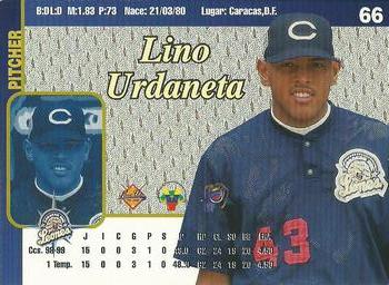 1999-00 Line Up Venezuelan Winter League #66 Lino Urdaneta Back