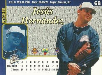 1999-00 Line Up Venezuelan Winter League #68 Jesus Hernandez Back