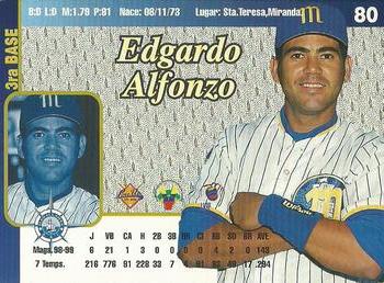 1999-00 Line Up Venezuelan Winter League #80 Edgardo Alfonzo Back