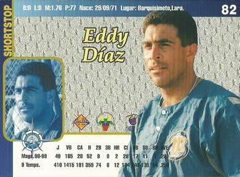 1999-00 Line Up Venezuelan Winter League #82 Eddy Diaz Back