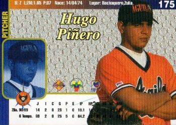 1999-00 Line Up Venezuelan Winter League #175 Hugo Pinero Back