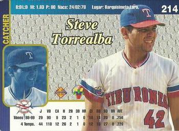 1999-00 Line Up Venezuelan Winter League #214 Steve Torrealba Back