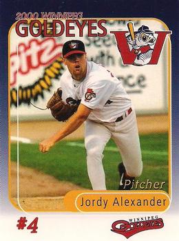 2000 Winnipeg Goldeyes #NNO Jordy Alexander Front