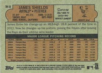 2013 Topps - 1972 Topps Minis #TM-58 James Shields Back