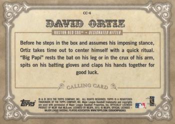 2013 Topps - Calling Cards #CC-4 David Ortiz Back