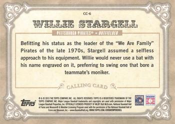 2013 Topps - Calling Cards #CC-6 Willie Stargell Back