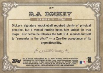 2013 Topps - Calling Cards #CC-9 R.A. Dickey Back