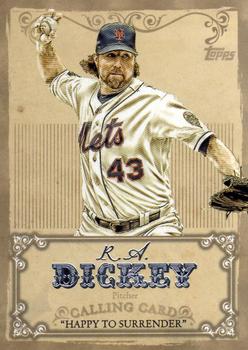 2013 Topps - Calling Cards #CC-9 R.A. Dickey Front