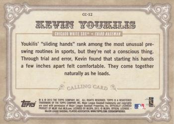 2013 Topps - Calling Cards #CC-12 Kevin Youkilis Back