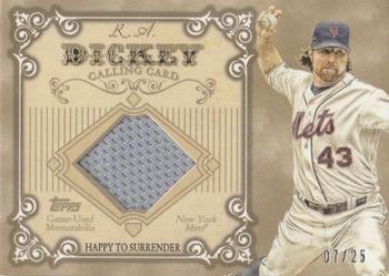 2013 Topps - Calling Cards Relics #CCR-RAD R.A. Dickey Front