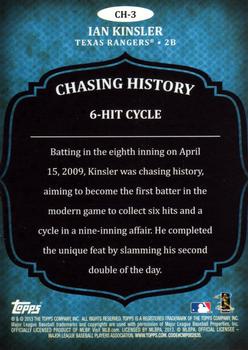 2013 Topps - Chasing History #CH-3 Ian Kinsler Back