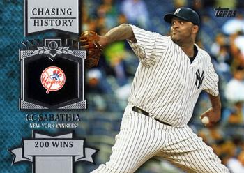 2013 Topps - Chasing History #CH-43 CC Sabathia Front