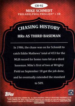 2013 Topps - Chasing History #CH-92 Mike Schmidt Back