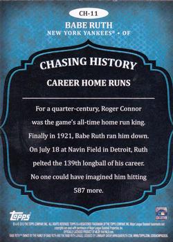 2013 Topps - Chasing History #CH-11 Babe Ruth Back
