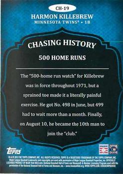 2013 Topps - Chasing History #CH-19 Harmon Killebrew Back