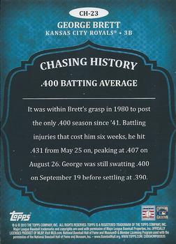 2013 Topps - Chasing History #CH-23 George Brett Back