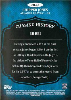 2013 Topps - Chasing History #CH-26 Chipper Jones Back