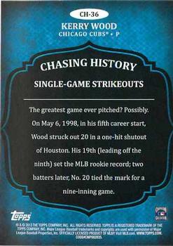 2013 Topps - Chasing History #CH-36 Kerry Wood Back