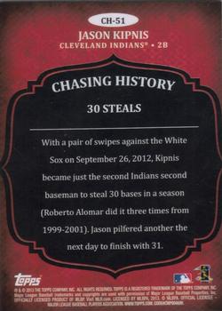 2013 Topps - Chasing History #CH-51 Jason Kipnis Back