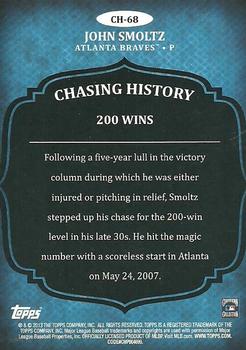 2013 Topps - Chasing History #CH-68 John Smoltz Back