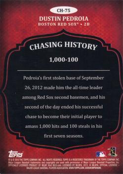 2013 Topps - Chasing History #CH-75 Dustin Pedroia Back