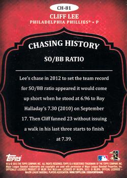 2013 Topps - Chasing History #CH-81 Cliff Lee Back