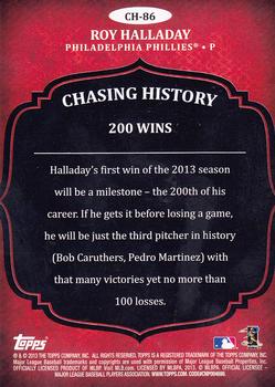 2013 Topps - Chasing History #CH-86 Roy Halladay Back