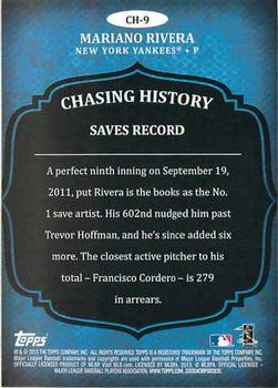 2013 Topps - Chasing History #CH-9 Mariano Rivera Back