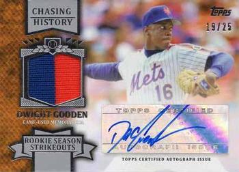 2013 Topps - Chasing History Autograph Relics #CHAR-DG Dwight Gooden Front