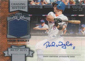 2013 Topps - Chasing History Autograph Relics #CHAR-DW David Wright Front
