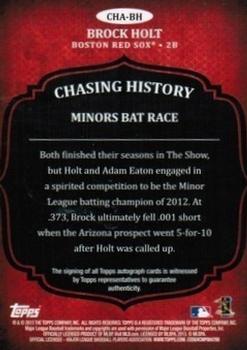 2013 Topps - Chasing History Autographs #CHA-BH Brock Holt Back