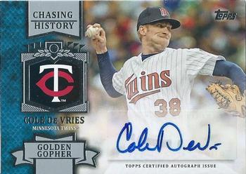 2013 Topps - Chasing History Autographs #CHA-CD Cole De Vries Front