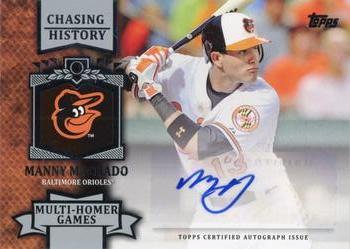 2013 Topps - Chasing History Autographs #CHA-MM Manny Machado Front