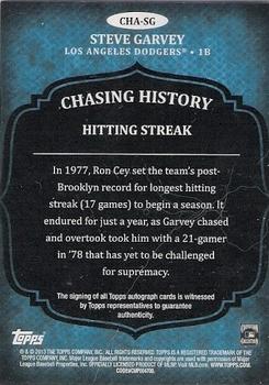 2013 Topps - Chasing History Autographs #CHA-SG Steve Garvey Back