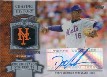 2013 Topps - Chasing History Autographs #CHA-DG Dwight Gooden Front