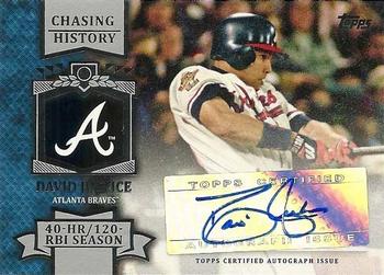 2013 Topps - Chasing History Autographs #CHA-DJ David Justice Front