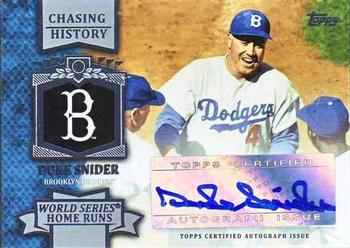 2013 Topps - Chasing History Autographs #CHA-DS Duke Snider Front