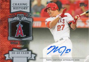 2013 Topps - Chasing History Autographs #CHA-MIT Mike Trout Front