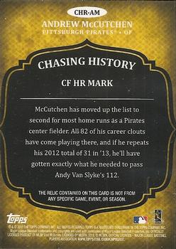 2013 Topps - Chasing History Relics #CHR-AM Andrew McCutchen Back
