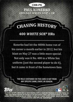 2013 Topps - Chasing History Relics #CHR-PK Paul Konerko Back