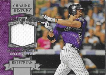 2013 Topps - Chasing History Relics #CHR-CG Carlos Gonzalez Front